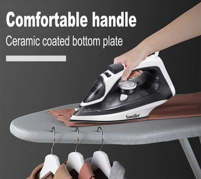 Steam Iron Electric Steamer SF-9080 | Ceramic Soleplate & Burst Steam Function - ZOOMNSTORE