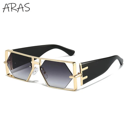 Steampunk Sunglasses - Luxury Hollow Metal Frame UV400 Shades - ZOOMNSTORE