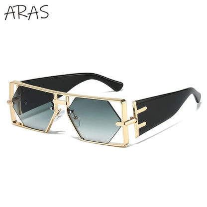 Steampunk Sunglasses - Luxury Hollow Metal Frame UV400 Shades - ZOOMNSTORE