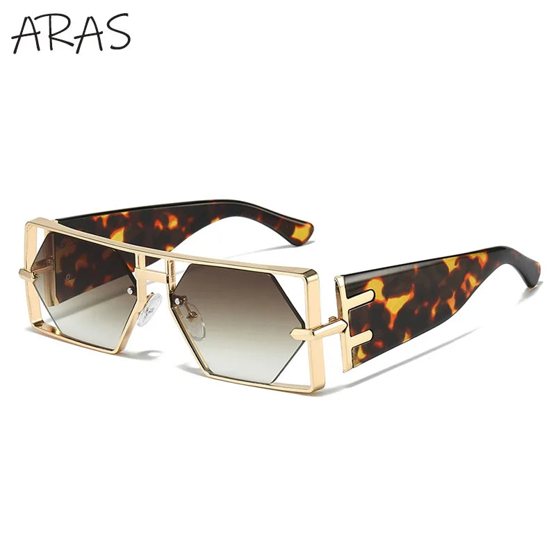 Steampunk Sunglasses - Luxury Hollow Metal Frame UV400 Shades - ZOOMNSTORE
