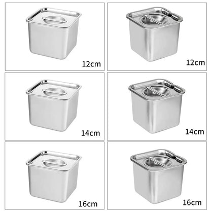2025 Steel Kitchen Oil Storage Containers Food Grade Square Airtight Lids Spice Jars Set For Seasoning Cooking - ZOOMNSTORE