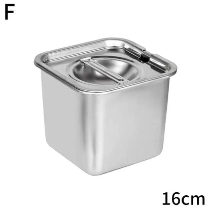 2025 Steel Kitchen Oil Storage Containers Food Grade Square Airtight Lids Spice Jars Set For Seasoning Cooking - ZOOMNSTORE