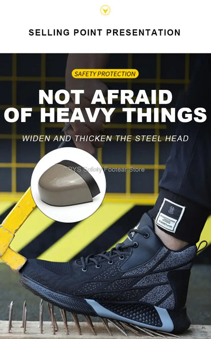 Steel Toe Safety Boots - Lightweight Work Shoes With Kevlar Puncture Resistant Sole - ZOOMNSTORE