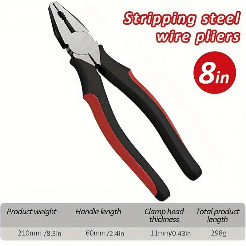Steel Wire Pliers - Chrome Vanadium Clamping  Cutting Tool - ZOOMNSTORE