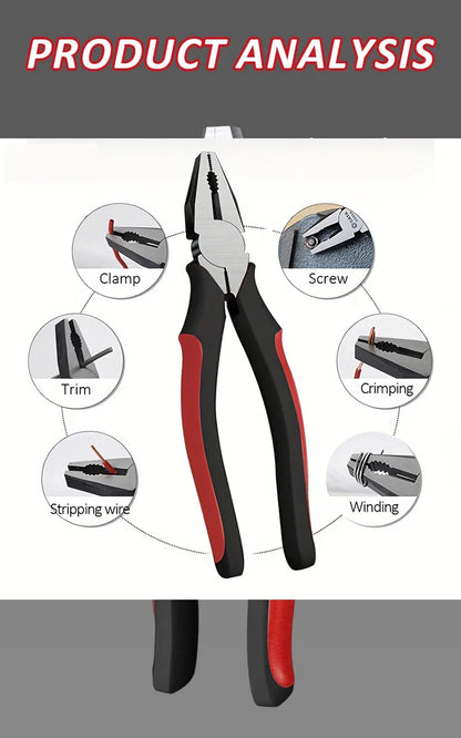 Steel Wire Pliers - Chrome Vanadium Clamping  Cutting Tool - ZOOMNSTORE