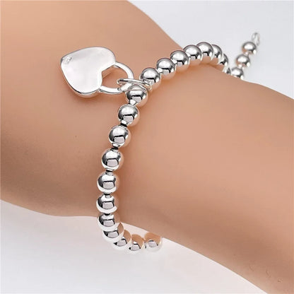 Fine Noble 925 Sterling Silver Solid Chain Bracelet For Women Men Charm Party Gift Wedding party Fashion Jewelry - ZOOMNSTORE