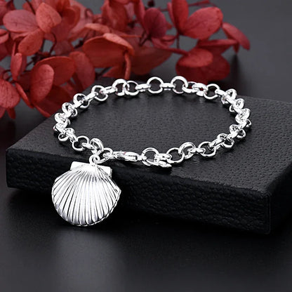 Fine Noble 925 Sterling Silver Solid Chain Bracelet For Women Men Charm Party Gift Wedding party Fashion Jewelry - ZOOMNSTORE