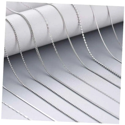 S925 Sterling Silver Hip Hop Chain Necklace - Custom Curb Cuban Satellite Box Snake Bone - ZOOMNSTORE