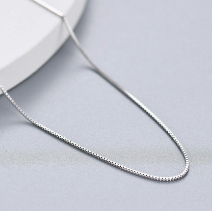 S925 Sterling Silver Hip Hop Chain Necklace - Custom Curb Cuban Satellite Box Snake Bone - ZOOMNSTORE