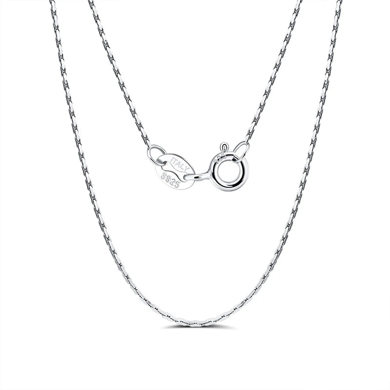 S925 Sterling Silver Hip Hop Chain Necklace - Custom Curb Cuban Satellite Box Snake Bone - ZOOMNSTORE