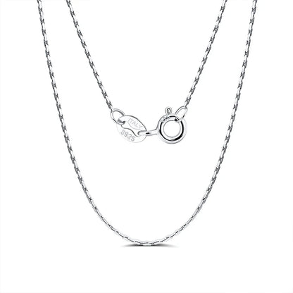 S925 Sterling Silver Hip Hop Chain Necklace - Custom Curb Cuban Satellite Box Snake Bone - ZOOMNSTORE