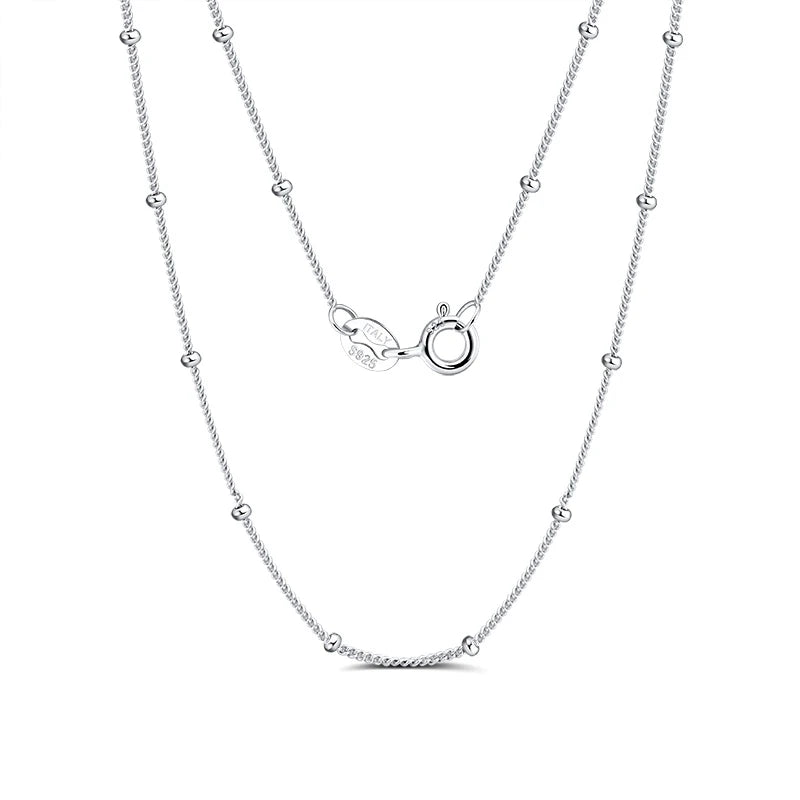 S925 Sterling Silver Hip Hop Chain Necklace - Custom Curb Cuban Satellite Box Snake Bone - ZOOMNSTORE