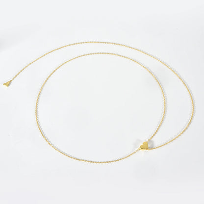 Sterling Silver Heart Necklace – Adjustable Chain, Gold Plated Pendant, Zircon Charm - ZOOMNSTORE