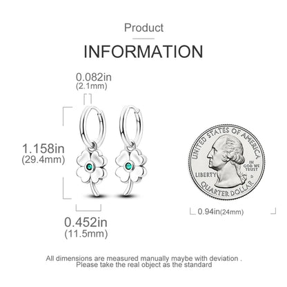 Sterling Silver Hoop Earrings – Zirconium Star Drop Style For Women’s Anniversary Jewelry Gift - ZOOMNSTORE