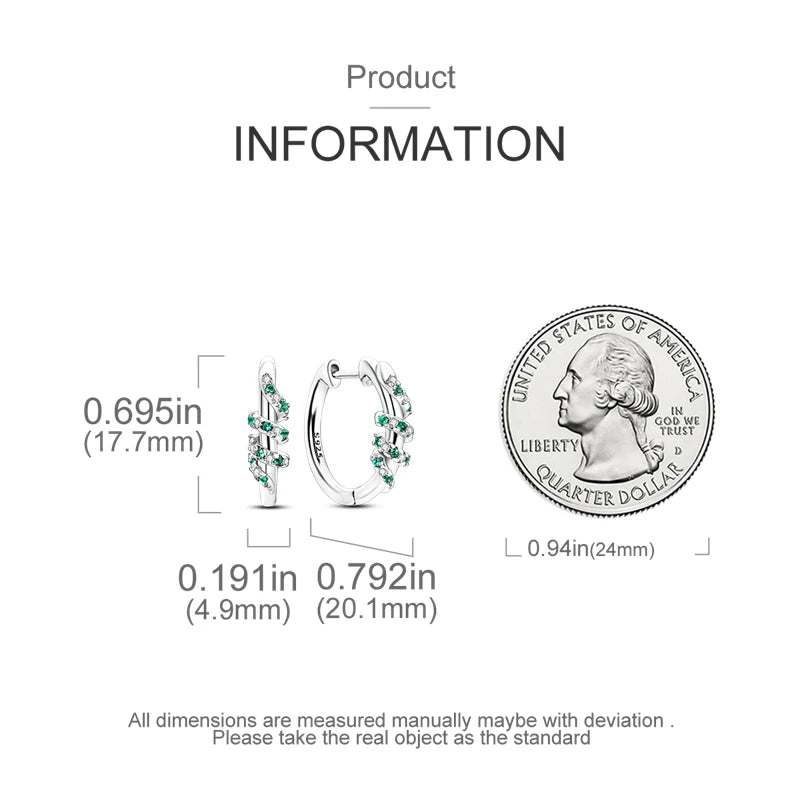 Sterling Silver Hoop Earrings – Zirconium Star Drop Style For Women’s Anniversary Jewelry Gift - ZOOMNSTORE