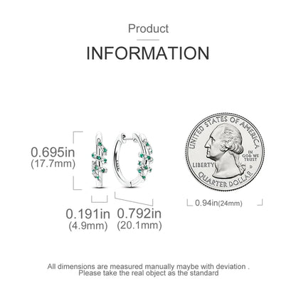 Sterling Silver Hoop Earrings – Zirconium Star Drop Style For Women’s Anniversary Jewelry Gift - ZOOMNSTORE