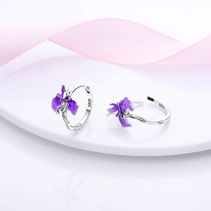 Sterling Silver Hoop Earrings – Zirconium Star Drop Style For Women’s Anniversary Jewelry Gift - ZOOMNSTORE