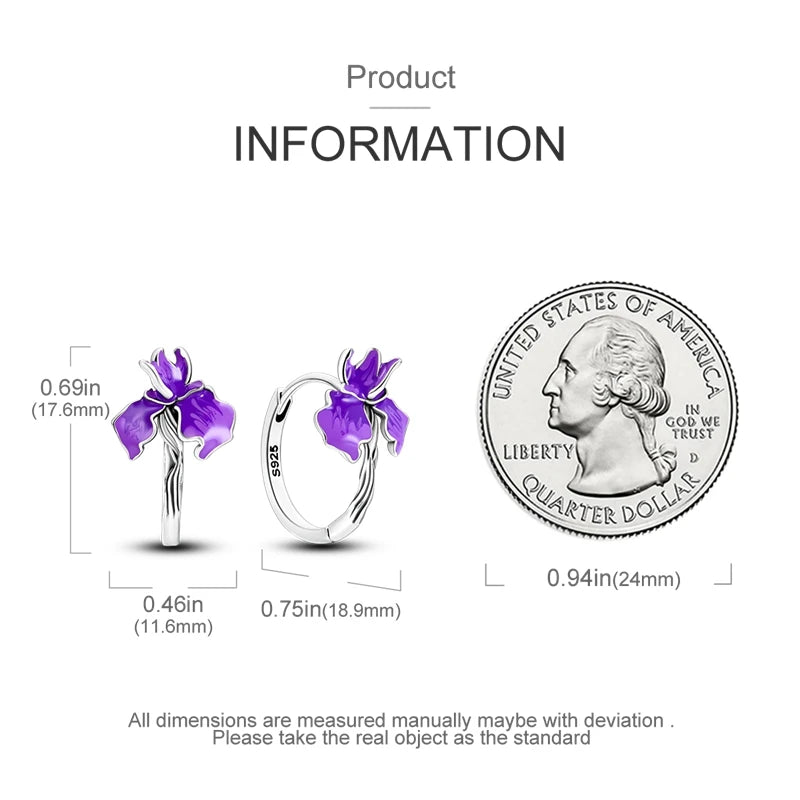 Sterling Silver Hoop Earrings – Zirconium Star Drop Style For Women’s Anniversary Jewelry Gift - ZOOMNSTORE