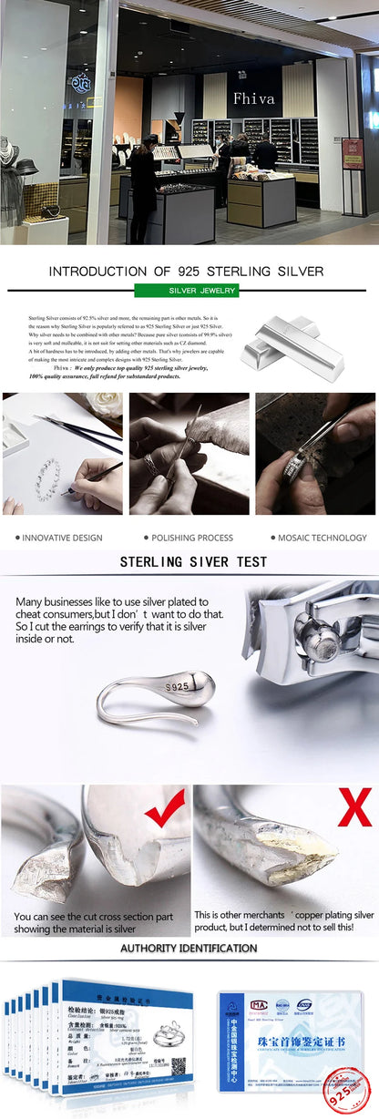 Sterling Silver Necklace - Handmade Beaded Collarbone Chain for Wedding Gift - ZOOMNSTORE