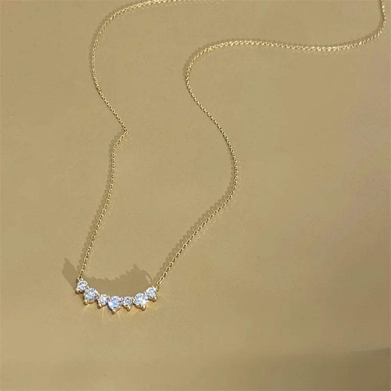 Sterling Silver Pendant - 925 Silver Jewelry Gold Plated CZ Necklace Gift - ZOOMNSTORE