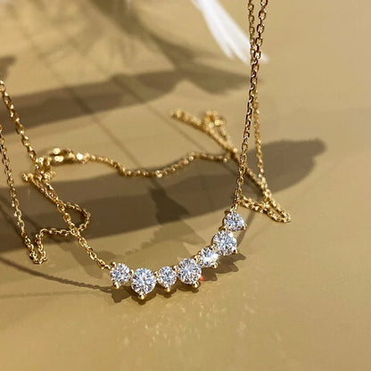 Sterling Silver Pendant - 925 Silver Jewelry Gold Plated CZ Necklace Gift - ZOOMNSTORE