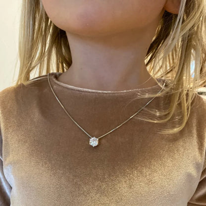 Hot 925 Sterling Silver Plated Necklace Versatile Single Sparkling AAA Zircon Clavicle Chain for Women Wedding Jewelry Wholesale - ZOOMNSTORE