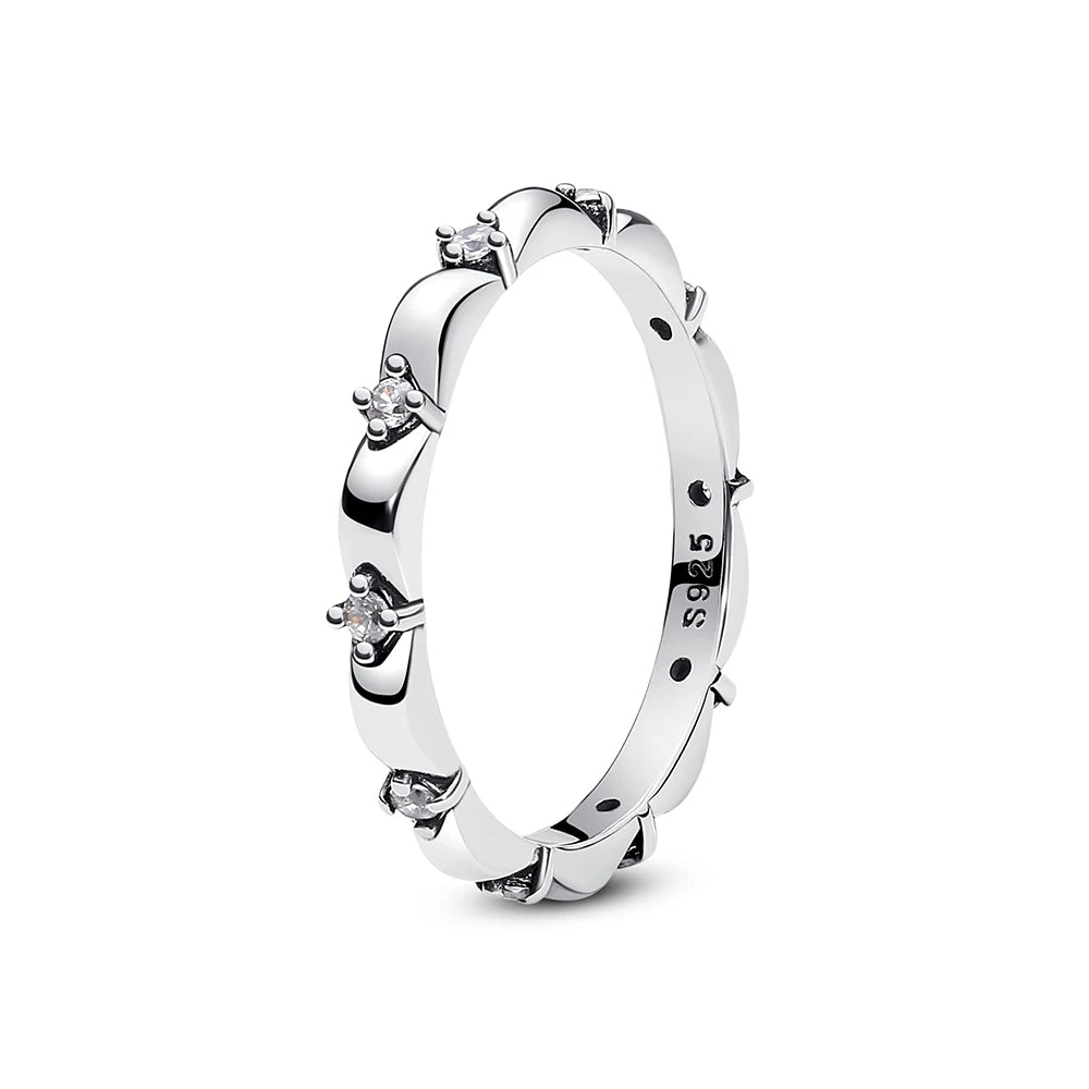 Sterling Silver Rings - 925 Silver Jewelry With Cubic Zirconia & Pave Setting - ZOOMNSTORE