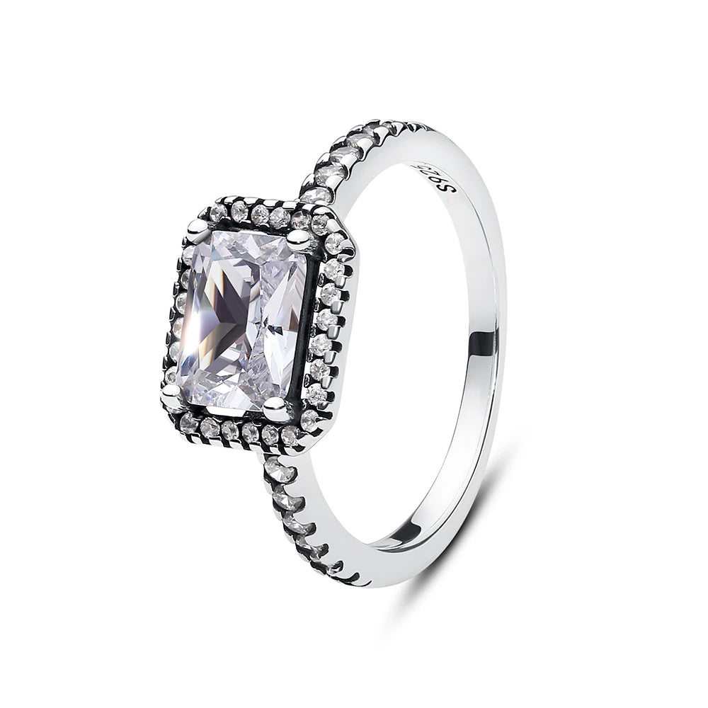 Sterling Silver Rings - 925 Silver Jewelry With Cubic Zirconia & Pave Setting - ZOOMNSTORE