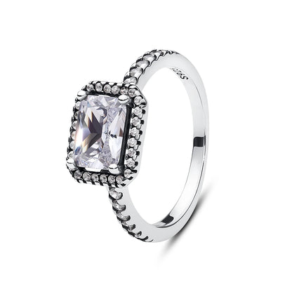 Sterling Silver Rings - 925 Silver Jewelry With Cubic Zirconia & Pave Setting - ZOOMNSTORE