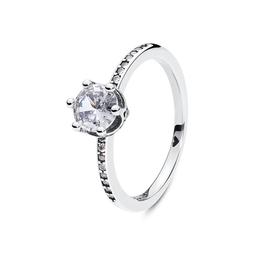 Sterling Silver Rings - 925 Silver Jewelry With Cubic Zirconia & Pave Setting - ZOOMNSTORE