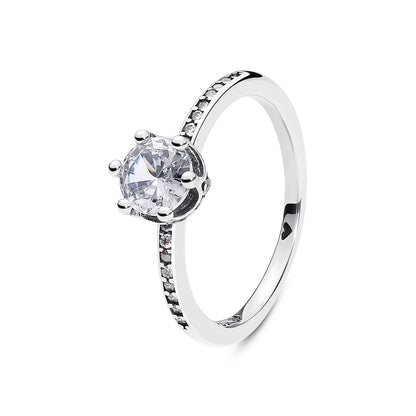 Sterling Silver Rings - 925 Silver Jewelry With Cubic Zirconia & Pave Setting - ZOOMNSTORE