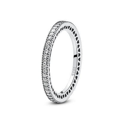 Sterling Silver Rings - 925 Silver Jewelry With Cubic Zirconia & Pave Setting - ZOOMNSTORE