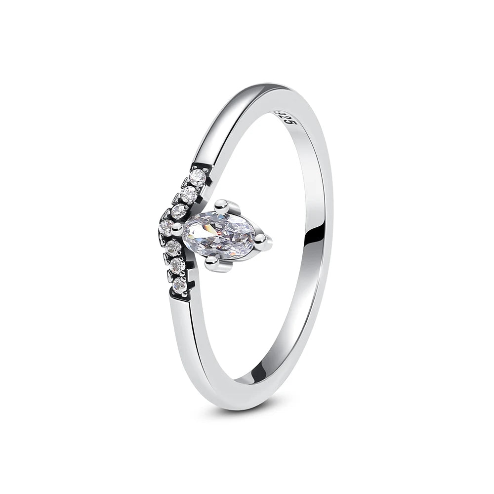 Sterling Silver Rings - 925 Silver Jewelry With Cubic Zirconia & Pave Setting - ZOOMNSTORE