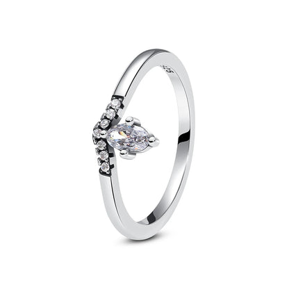 Sterling Silver Rings - 925 Silver Jewelry With Cubic Zirconia & Pave Setting - ZOOMNSTORE