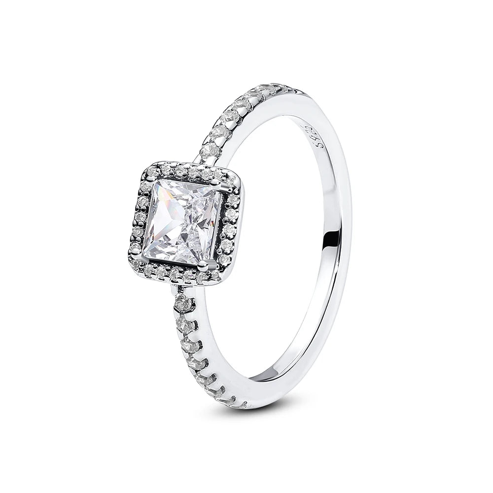 Sterling Silver Rings - 925 Silver Jewelry With Cubic Zirconia & Pave Setting - ZOOMNSTORE