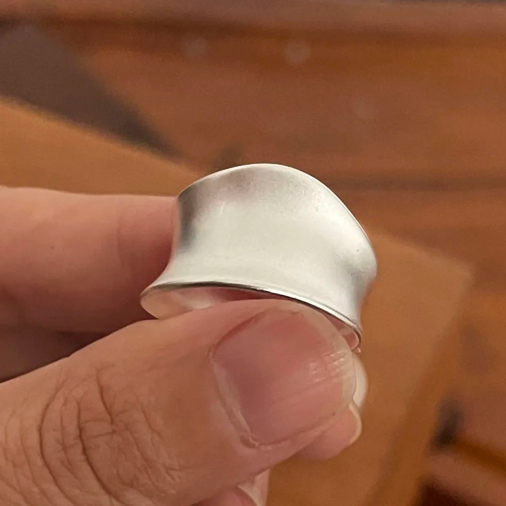 Sterling Silver Rings - Minimalist Handmade Moon Ring Set for Women, Allergy Free Jewelry Gift - ZOOMNSTORE