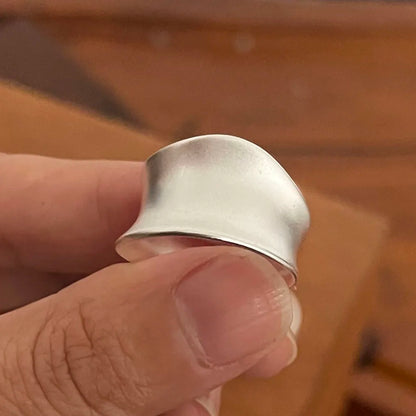 Sterling Silver Rings - Minimalist Handmade Moon Ring Set for Women, Allergy Free Jewelry Gift - ZOOMNSTORE