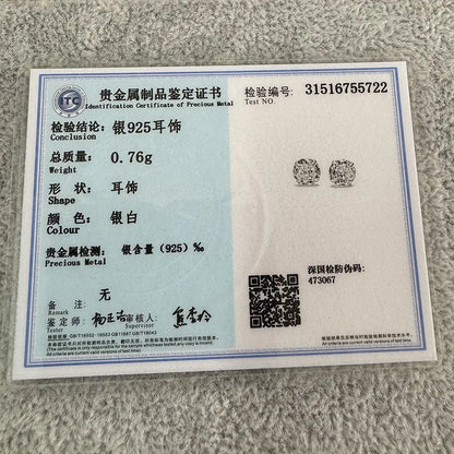 Sterling Silver Stud Earrings – 925 Silver Tiny Crystal CZ Jewelry Gift for Girls - ZOOMNSTORE