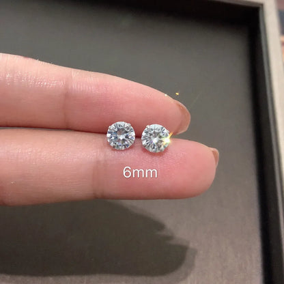 Sterling Silver Stud Earrings – 925 Silver Tiny Crystal CZ Jewelry Gift for Girls - ZOOMNSTORE
