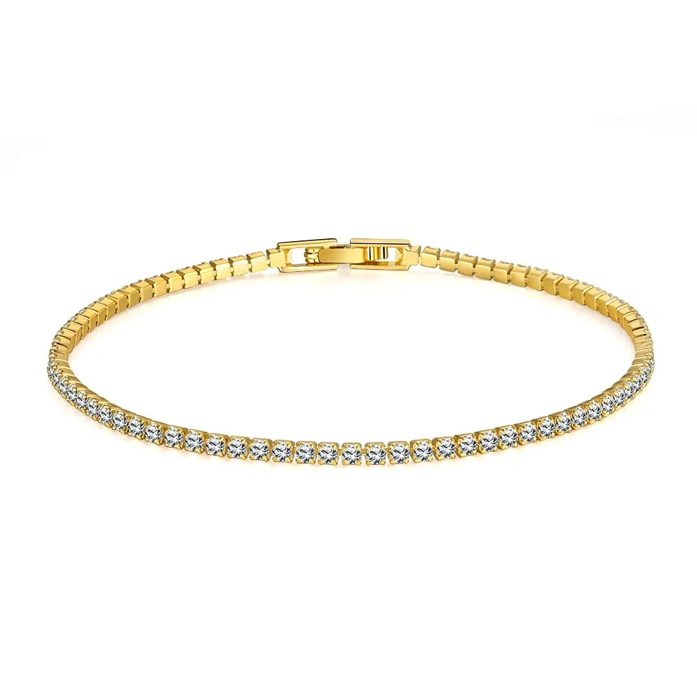 Sterling Silver Tennis Bracelet - 16cm to 19cm with Zirconia Anniversary Gift - ZOOMNSTORE