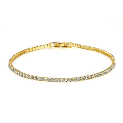 Sterling Silver Tennis Bracelet - 16cm to 19cm with Zirconia Anniversary Gift - ZOOMNSTORE