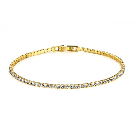 Sterling Silver Tennis Bracelet - 16cm to 19cm with Zirconia Anniversary Gift - ZOOMNSTORE