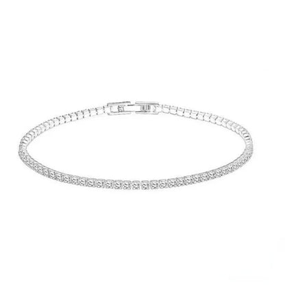 Sterling Silver Tennis Bracelet - 16cm to 19cm with Zirconia Anniversary Gift - ZOOMNSTORE