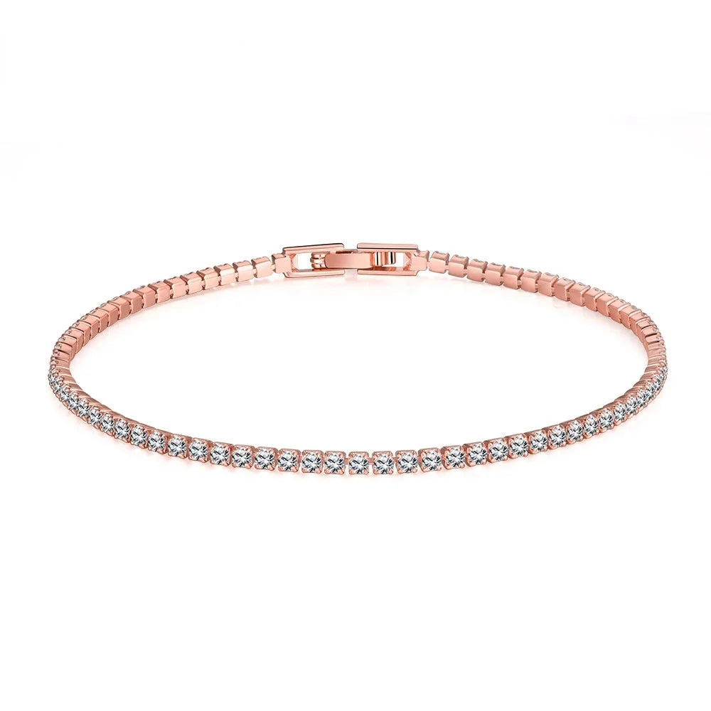 Sterling Silver Tennis Bracelet - 16cm to 19cm with Zirconia Anniversary Gift - ZOOMNSTORE