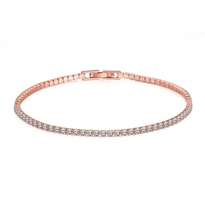 Sterling Silver Tennis Bracelet - 16cm to 19cm with Zirconia Anniversary Gift - ZOOMNSTORE