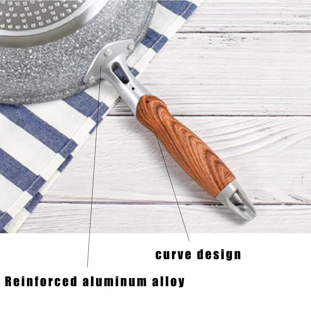 Durable Non-Stick Ceramic Wok Pan - Induction  Gas Stove Skillet for Cooking - ZOOMNSTORE