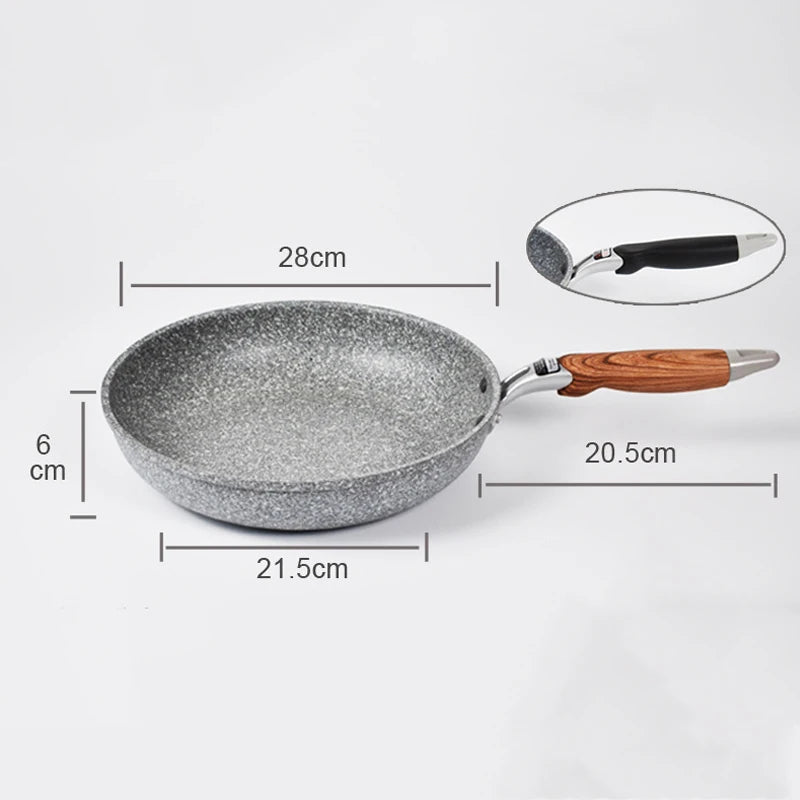 Durable Non-Stick Ceramic Wok Pan - Induction  Gas Stove Skillet for Cooking - ZOOMNSTORE