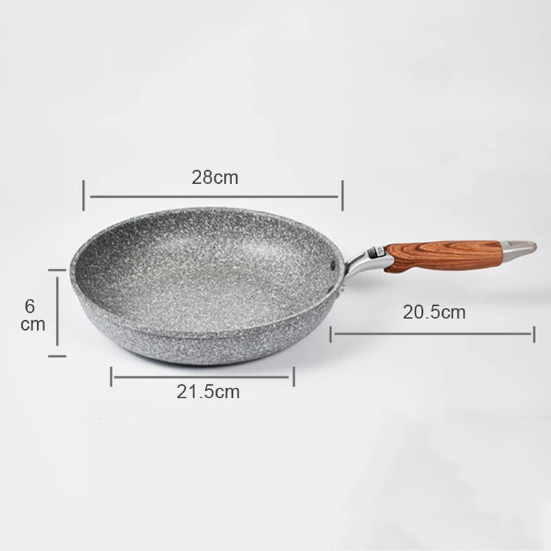 Durable Non-Stick Ceramic Wok Pan - Induction  Gas Stove Skillet for Cooking - ZOOMNSTORE