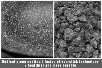 Durable Non-Stick Ceramic Wok Pan - Induction  Gas Stove Skillet for Cooking - ZOOMNSTORE