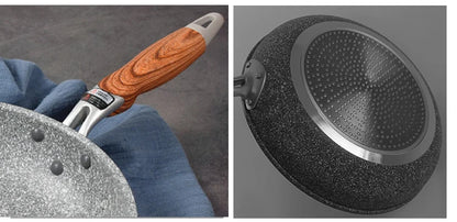 Durable Non-Stick Ceramic Wok Pan - Induction  Gas Stove Skillet for Cooking - ZOOMNSTORE